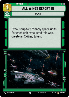 All Wings Report In (JTL) Common Fantasy Flight Games Standard Non-Foil