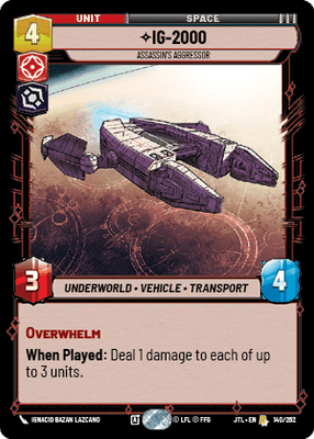 IG-2000 - Assassin's Aggressor (JTL) Rare Fantasy Flight Games Standard Non-Foil