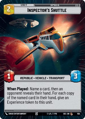 Inspector's Shuttle (SEC) Common Fantasy Flight Games
