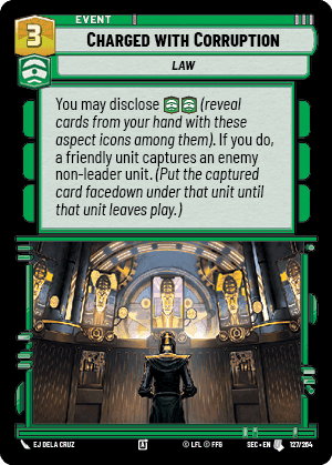 Charged with Corruption (SEC) Uncommon Fantasy Flight Games Standard Non-Foil