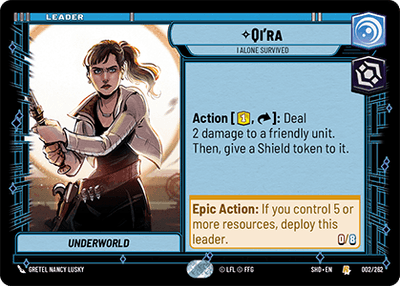 Qi'ra - I Alone Survived (SHD) Rare  Fantasy Flight Games Standard Non-Foil 