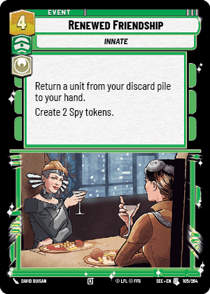 Renewed Friendship (SEC) Uncommon Fantasy Flight Games Standard Non-Foil