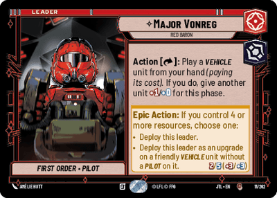 Major Vonreg - Red Baron (JTL) Common Fantasy Flight Games Standard Non-Foil