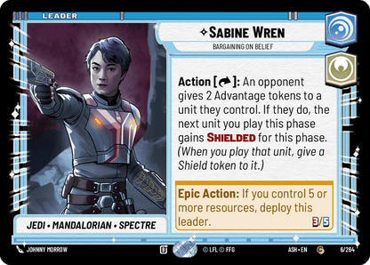Sabine Wren - Bargaining on Belief (ASH) Common Star Wars Unlimited Fantasy Flight Games Standard Non-Foil