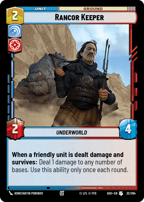 Rancor Keeper (ASH) Uncommon Star Wars Unlimited Fantasy Flight Games Standard Non-Foil
