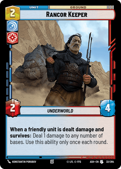 Rancor Keeper (ASH) Uncommon Star Wars Unlimited Fantasy Flight Games Standard Non-Foil