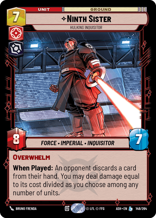 Ninth Sister - Hulking Inquisitor (ASH) Legendary Star Wars Unlimited Fantasy Flight Games Standard Non-Foil