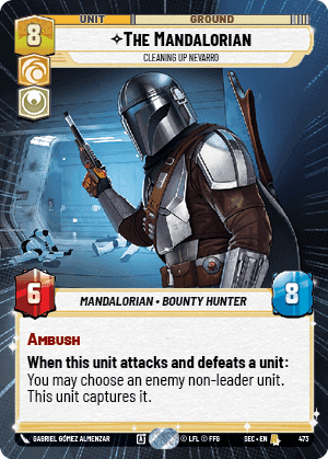 The Mandalorian - Cleaning Up Nevarro (SEC) Rare Fantasy Flight Games Hyperspace Non-Foil