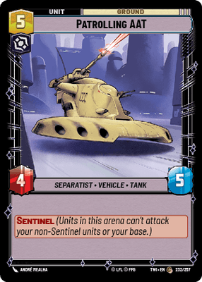 Patrolling AAT (TWI) Common Star Wars Unlimited Fantasy Flight Games Standard Non-Foil 