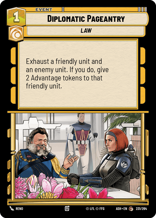 Diplomatic Pageantry (ASH) Common Star Wars Unlimited Fantasy Flight Games Standard Non-Foil