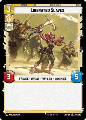 Liberated Slaves (SHD) Common Star Wars Unlimited Fantasy Flight Games Standard Non-Foil 