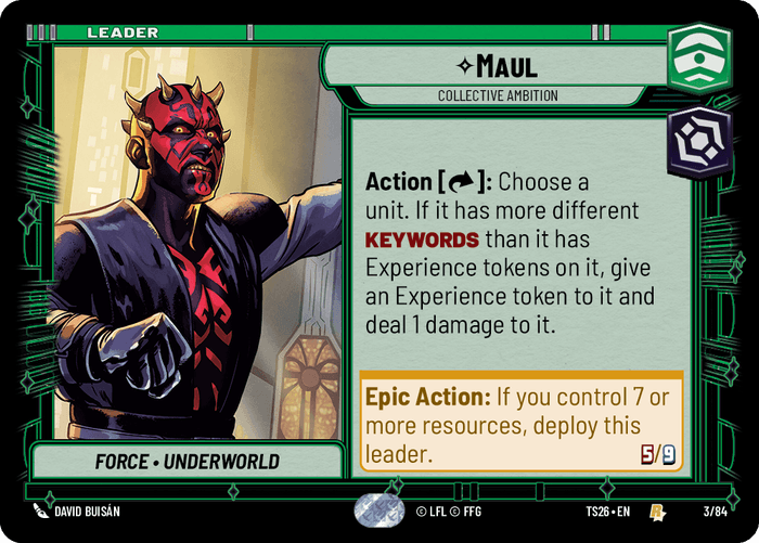 Maul - Collective Ambition (TS26) Rare Fantasy Flight Games Standard Non-Foil