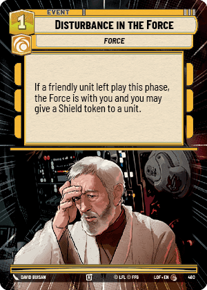 Disturbance in the Force (LOF) Common Fantasy Flight Games Hyperspace Non-Foil