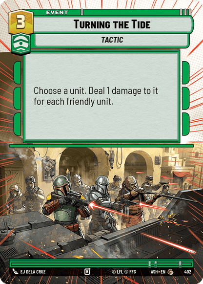 Turning the Tide (ASH) Common Star Wars Unlimited Fantasy Flight Games Hyperspace Non-Foil