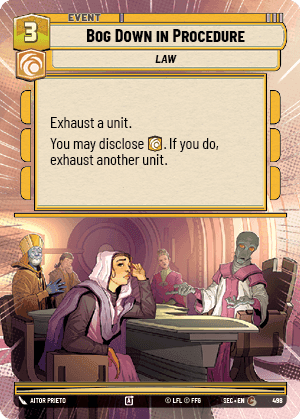 Bog Down in Procedure (SEC) Common Fantasy Flight Games Hyperspace Non-Foil