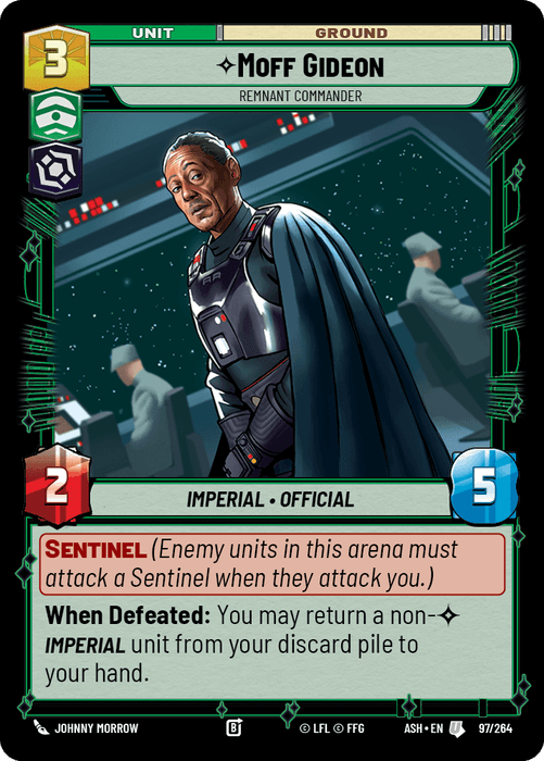 Moff Gideon - Remnant Commander (ASH) Uncommon Star Wars Unlimited Fantasy Flight Games Standard Non-Foil