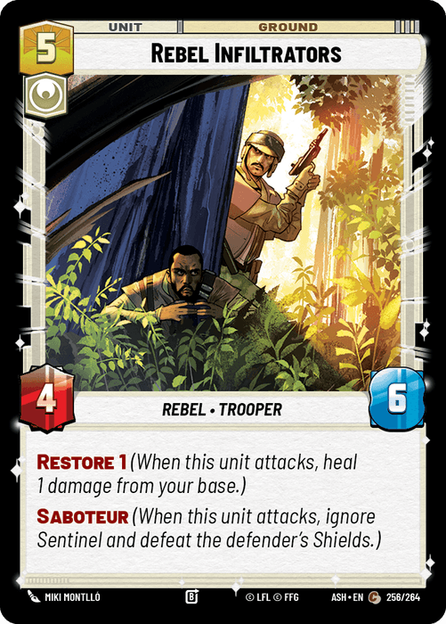 Rebel Infiltrators (ASH) Common Star Wars Unlimited Fantasy Flight Games Standard Non-Foil
