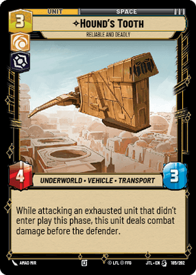 Hound's Tooth - Reliable and Deadly (JTL) Starter Fantasy Flight Games Standard Non-Foil
