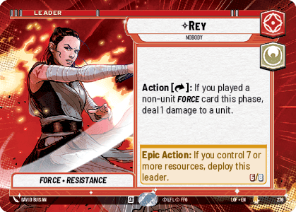 Rey - Nobody (LOF) Rare Fantasy Flight Games Hyperspace Non-Foil
