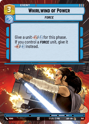 Whirlwind of Power (LOF) Common Fantasy Flight Games Hyperspace Non-Foil
