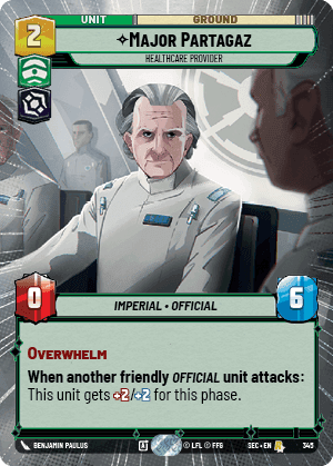 Major Partagaz - Healthcare Provider (SEC) Rare Fantasy Flight Games Hyperspace Non-Foil