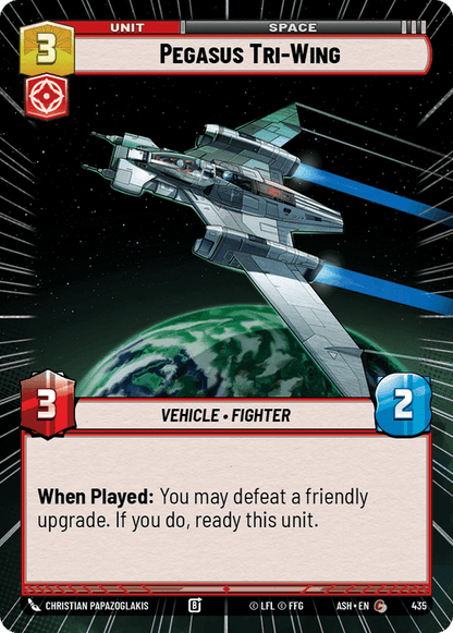 Pegasus Tri-Wing (ASH) Common Star Wars Unlimited Fantasy Flight Games Hyperspace Non-Foil