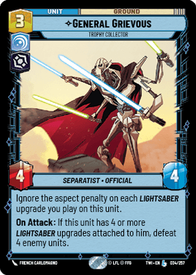 General Grievous - Trophy Collector (TWI) Legendary Star Wars Unlimited Fantasy Flight Games Standard Non-Foil 