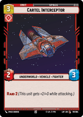 Cartel Interceptor (LOF) Common Fantasy Flight Games Standard Non-Foil