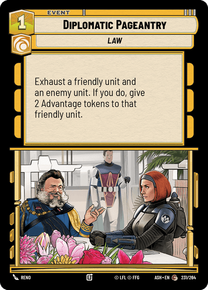 Diplomatic Pageantry (ASH) Common Star Wars Unlimited Fantasy Flight Games Standard Non-Foil