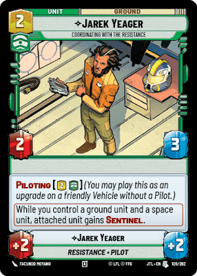 Jarek Yeager - Coordinating With The Resistance (JTL) Uncommon Fantasy Flight Games Standard Non-Foil