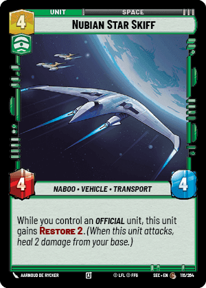 Nubian Star Skiff (SEC) Common Fantasy Flight Games Standard Non-Foil