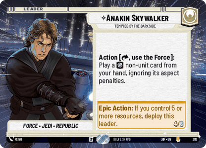 Anakin Skywalker - Tempted by the Dark Side (LOF) Rare Fantasy Flight Games Hyperspace Non-Foil