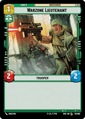 Warzone Lieutenant (SHD) Common Star Wars Unlimited Fantasy Flight Games Standard Non-Foil 