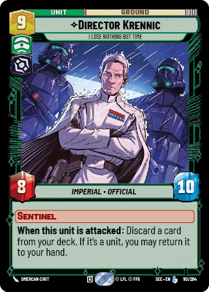 Director Krennic - I Lose Nothing But Time (SEC) Legendary Fantasy Flight Games Standard Non-Foil