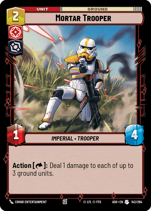 Mortar Trooper (ASH) Uncommon Star Wars Unlimited Fantasy Flight Games Standard Non-Foil