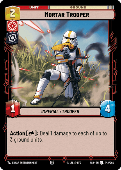 Mortar Trooper (ASH) Uncommon Star Wars Unlimited Fantasy Flight Games Standard Non-Foil
