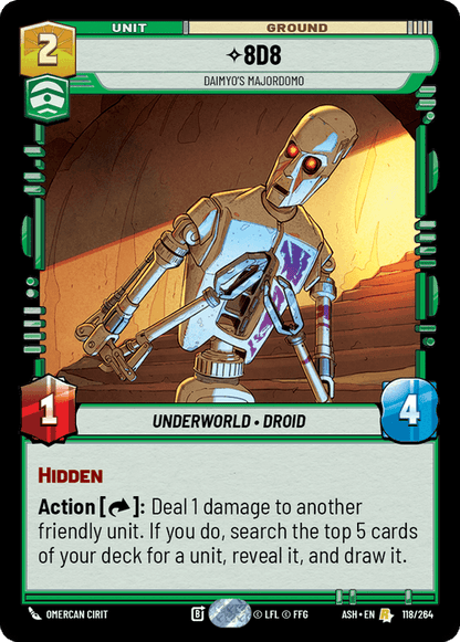 8D8 - Daimyo's Majordomo (ASH) Rare Star Wars Unlimited Fantasy Flight Games Standard Non-Foil