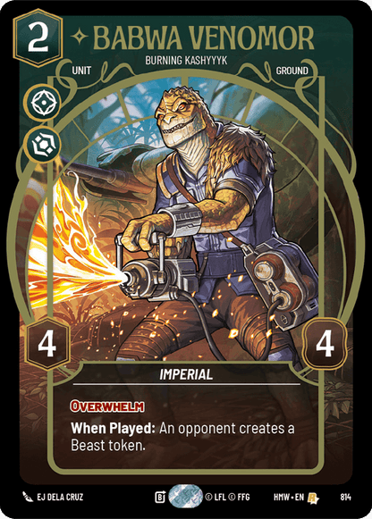 Babwa Venomor - Burning Kashyyyk (HMW) Rare