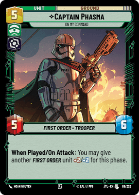 Captain Phasma - On My Command (JTL) Uncommon Fantasy Flight Games Standard Non-Foil