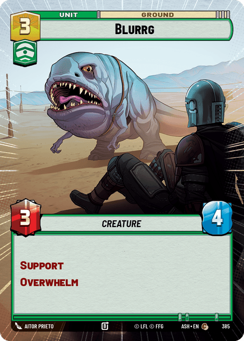 Blurrg (ASH) Common Star Wars Unlimited Fantasy Flight Games Hyperspace Non-Foil