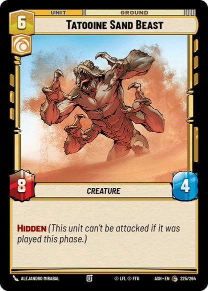 Tatooine Sand Beast (ASH) Common Star Wars Unlimited Fantasy Flight Games Standard Non-Foil
