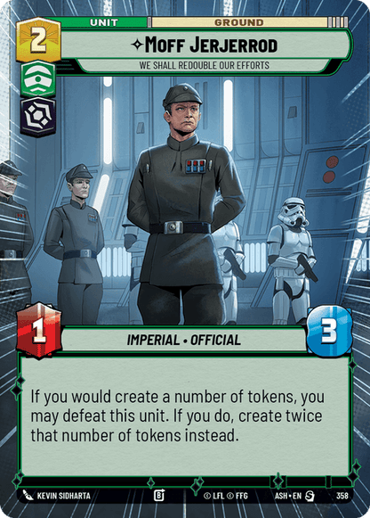Moff Jerjerrod - We Shall Redouble Our Efforts (ASH) Starter Star Wars Unlimited Fantasy Flight Games Hyperspace Non-Foil