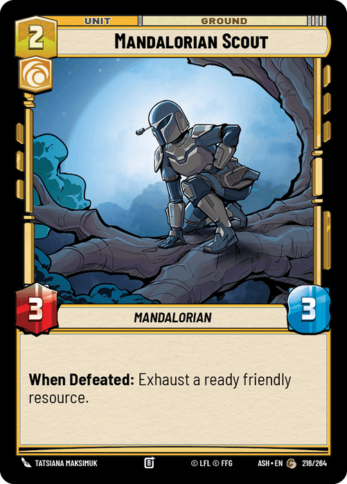 Mandalorian Scout (ASH) Common Star Wars Unlimited Fantasy Flight Games Standard Non-Foil