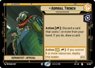 Admiral Trench - chk-chk-chk-chk (JTL) Rare Fantasy Flight Games Standard Non-Foil