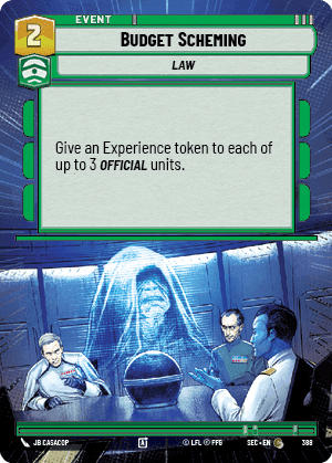 Budget Scheming (SEC) Common Fantasy Flight Games