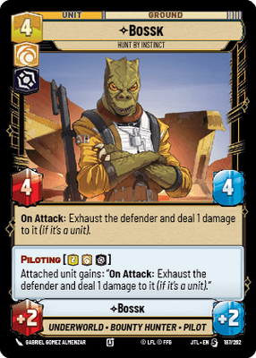 Bossk - Hunt By Instinct (JTL) Starter Fantasy Flight Games Standard Non-Foil