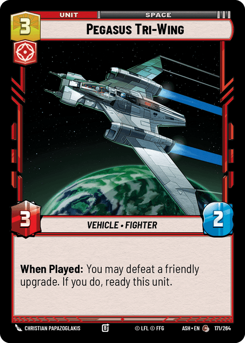 Pegasus Tri-Wing (ASH) Common Star Wars Unlimited Fantasy Flight Games Standard Non-Foil