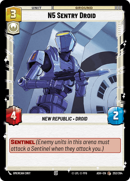 N5 Sentry Droid (ASH) Common Star Wars Unlimited Fantasy Flight Games Standard Non-Foil