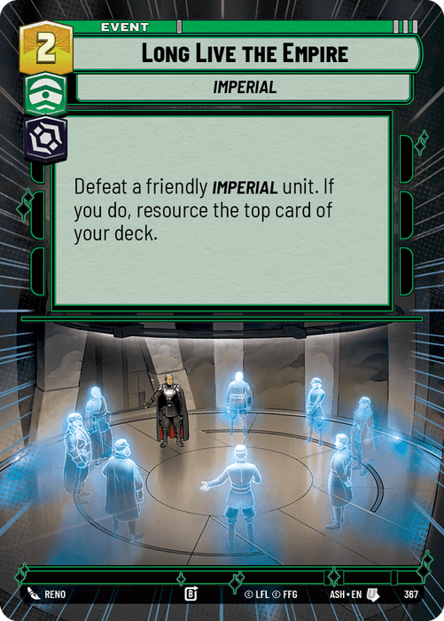 Long Live the Empire (ASH) Uncommon Star Wars Unlimited Fantasy Flight Games Hyperspace Non-Foil