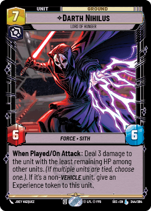 Darth Nihilus - Lord of Hunger (SEC) Legendary Fantasy Flight Games Standard Non-Foil